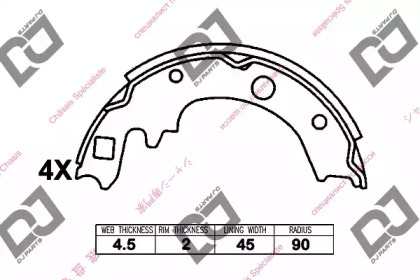 Комлект тормозных накладок DJ PARTS BS1270